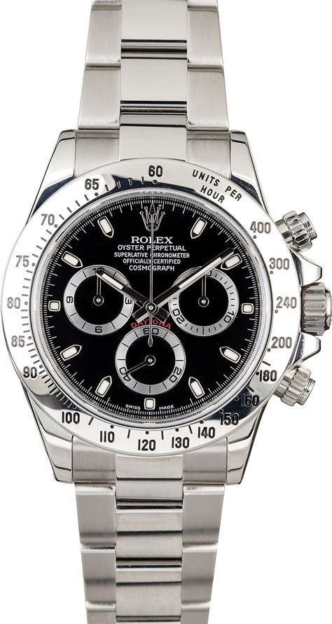 rolex daytona black face diamrolex daytona black face for sale|Daytona Ref. 116520 With Black Dial .